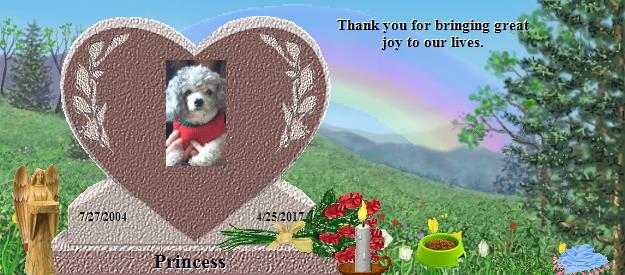 Princess's Rainbow Bridge Pet Loss Memorial Residency Image