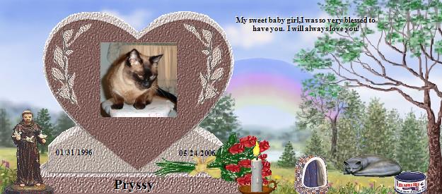 Pryssy's Rainbow Bridge Pet Loss Memorial Residency Image