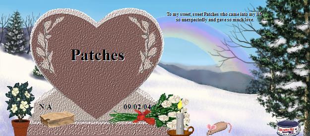 Patches's Rainbow Bridge Pet Loss Memorial Residency Image