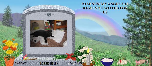 Raminus's Rainbow Bridge Pet Loss Memorial Residency Image