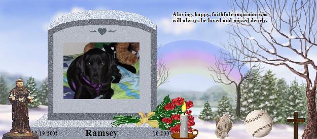 Ramsey's Rainbow Bridge Pet Loss Memorial Residency Image