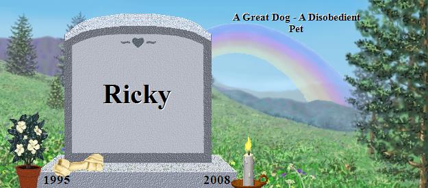 Ricky's Rainbow Bridge Pet Loss Memorial Residency Image