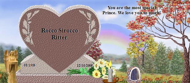Rocco Sirocco Ritter's Rainbow Bridge Pet Loss Memorial Residency Image