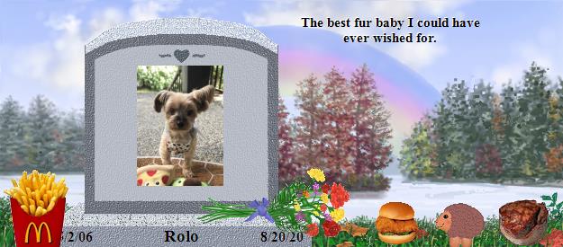 Rolo's Rainbow Bridge Pet Loss Memorial Residency Image