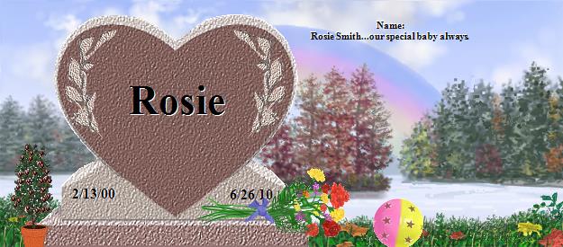 Rosie's Rainbow Bridge Pet Loss Memorial Residency Image