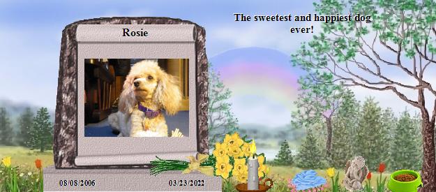 Rosie's Rainbow Bridge Pet Loss Memorial Residency Image