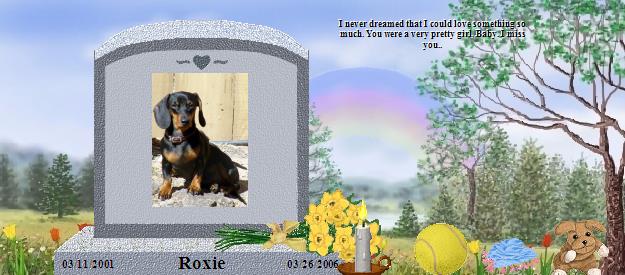 Roxie's Rainbow Bridge Pet Loss Memorial Residency Image