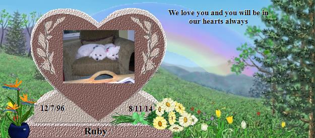 Ruby's Rainbow Bridge Pet Loss Memorial Residency Image