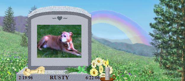 RUSTY's Rainbow Bridge Pet Loss Memorial Residency Image