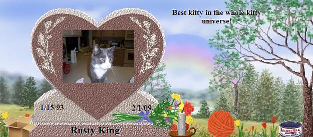 Rusty King's Rainbow Bridge Pet Loss Memorial Residency Image