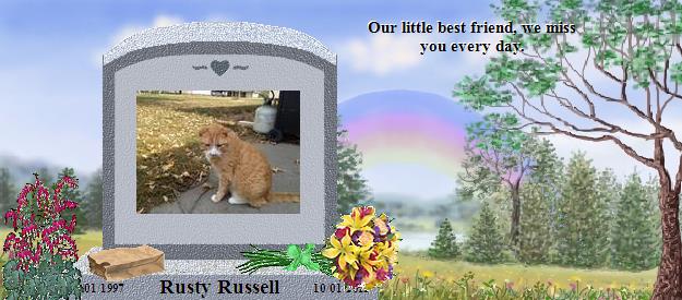 Rusty Russell's Rainbow Bridge Pet Loss Memorial Residency Image