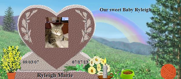 Ryleigh Marie's Rainbow Bridge Pet Loss Memorial Residency Image