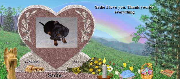 Sadie's Rainbow Bridge Pet Loss Memorial Residency Image