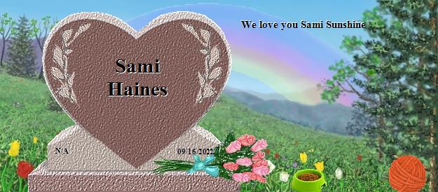 Sami Haines's Rainbow Bridge Pet Loss Memorial Residency Image