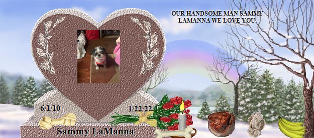 Sammy LaManna's Rainbow Bridge Pet Loss Memorial Residency Image