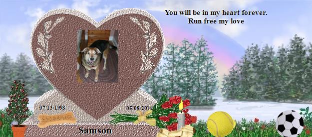 Samson's Rainbow Bridge Pet Loss Memorial Residency Image