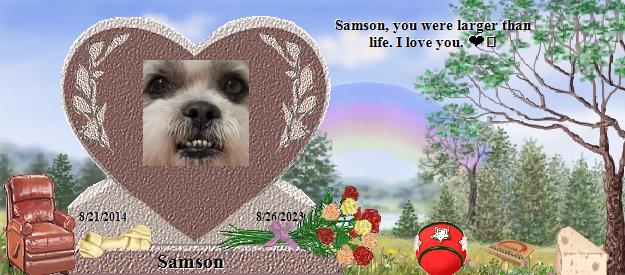 Samson's Rainbow Bridge Pet Loss Memorial Residency Image