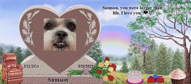 Samson's Rainbow Bridge Pet Loss Memorial Residency Image