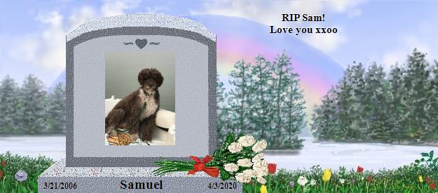 Samuel's Rainbow Bridge Pet Loss Memorial Residency Image