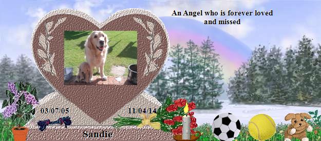 Sandie's Rainbow Bridge Pet Loss Memorial Residency Image