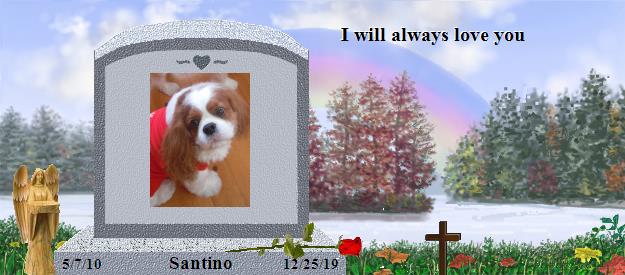 Santino's Rainbow Bridge Pet Loss Memorial Residency Image