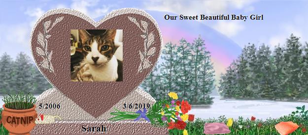 Sarah's Rainbow Bridge Pet Loss Memorial Residency Image