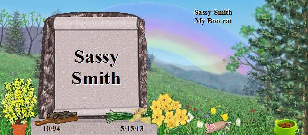 Sassy Smith's Rainbow Bridge Pet Loss Memorial Residency Image