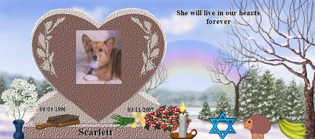 Scarlett's Rainbow Bridge Pet Loss Memorial Residency Image