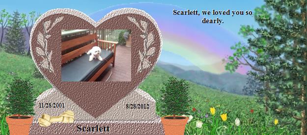 Scarlett's Rainbow Bridge Pet Loss Memorial Residency Image