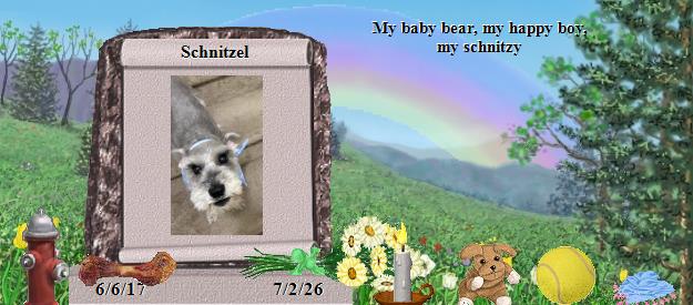 Schnitzel's Rainbow Bridge Pet Loss Memorial Residency Image