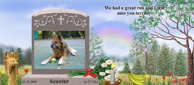 Scooter's Rainbow Bridge Pet Loss Memorial Residency Image