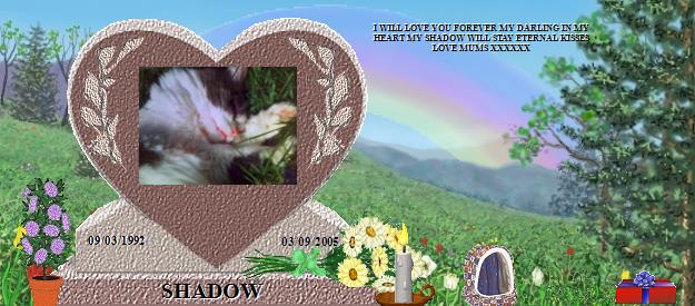SHADOW's Rainbow Bridge Pet Loss Memorial Residency Image