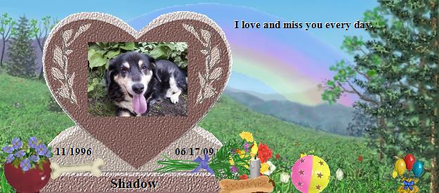 Shadow's Rainbow Bridge Pet Loss Memorial Residency Image