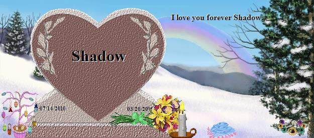 Shadow's Rainbow Bridge Pet Loss Memorial Residency Image