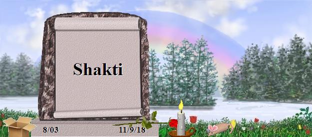 Shakti's Rainbow Bridge Pet Loss Memorial Residency Image