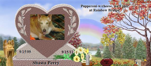 Shasta Perry's Rainbow Bridge Pet Loss Memorial Residency Image