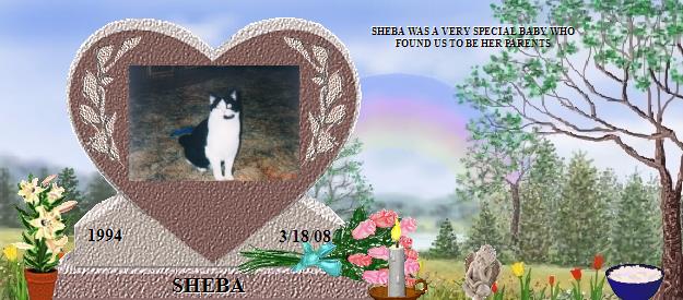 SHEBA's Rainbow Bridge Pet Loss Memorial Residency Image