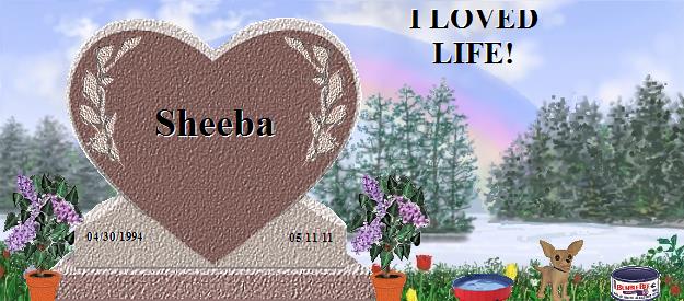 Sheeba's Rainbow Bridge Pet Loss Memorial Residency Image