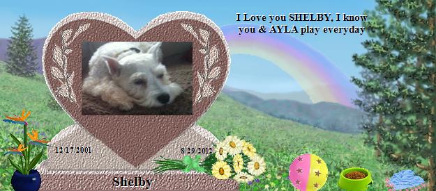 Shelby's Rainbow Bridge Pet Loss Memorial Residency Image
