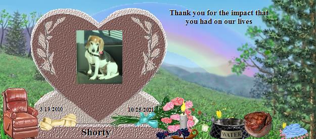 Shorty's Rainbow Bridge Pet Loss Memorial Residency Image
