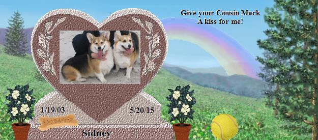 Sidney's Rainbow Bridge Pet Loss Memorial Residency Image