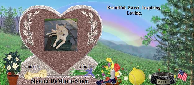 Sienna DeMuro-Shen's Rainbow Bridge Pet Loss Memorial Residency Image