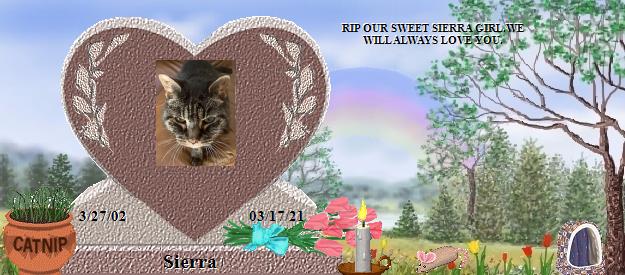Sierra's Rainbow Bridge Pet Loss Memorial Residency Image