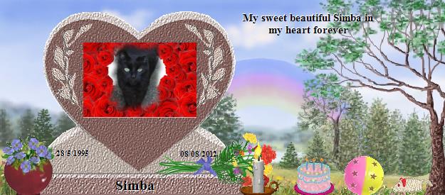 Simba's Rainbow Bridge Pet Loss Memorial Residency Image