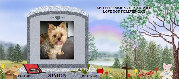 SIMON's Rainbow Bridge Pet Loss Memorial Residency Image