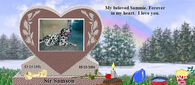 Sir Samson's Rainbow Bridge Pet Loss Memorial Residency Image