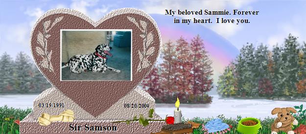 Sir Samson's Rainbow Bridge Pet Loss Memorial Residency Image