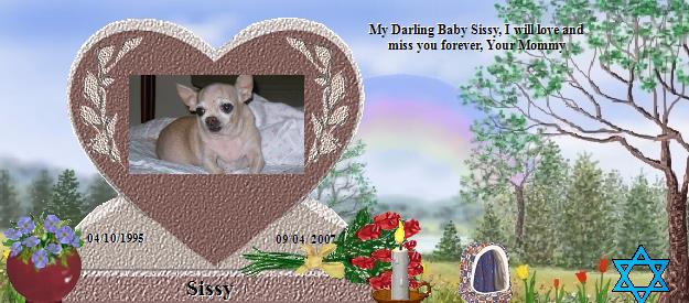 Sissy's Rainbow Bridge Pet Loss Memorial Residency Image