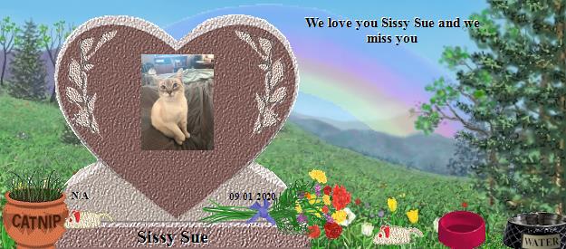 Sissy Sue's Rainbow Bridge Pet Loss Memorial Residency Image