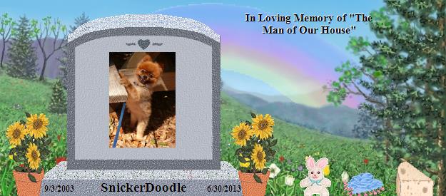 SnickerDoodle's Rainbow Bridge Pet Loss Memorial Residency Image
